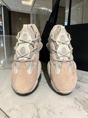 Yeezy Men's Chunky Sneakers in Light Beige and Cream
